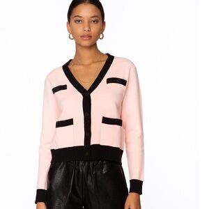 EllandEmm - Sweetheart Cardigan - (Pink/Black) - M/L